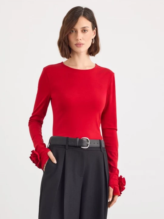 Foto del prodotto Mohito - Blusa con maniche decorative - rosso