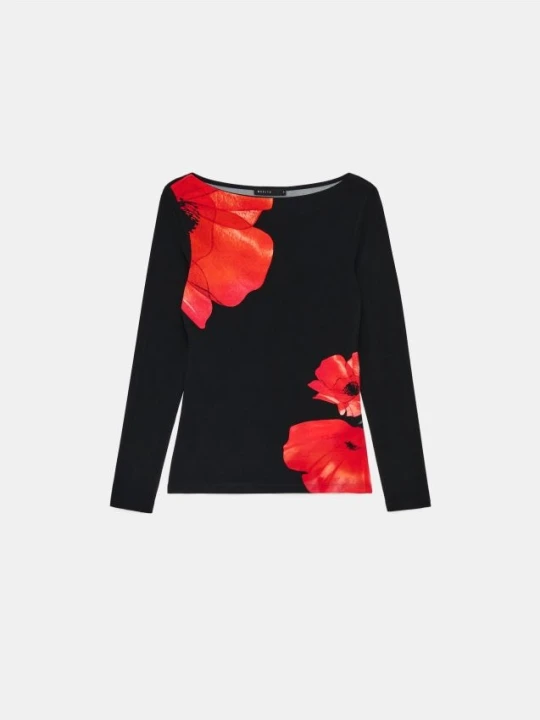 Foto del prodotto Mohito - Blusa con motivo floreale - nero
