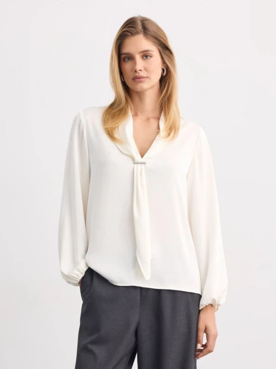 Foto del prodotto Mohito - Blusa con parte anteriore decorativa - panna