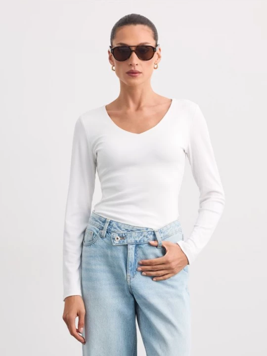 Foto del prodotto Mohito - Blusa con scollo a V - bianco