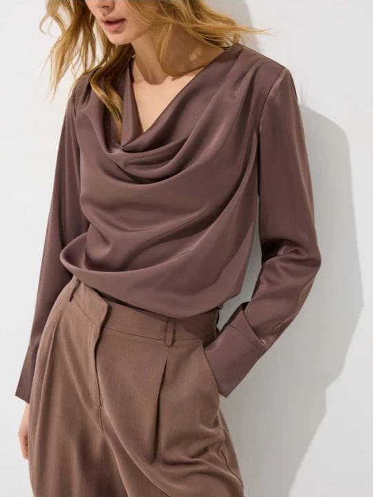 Foto del prodotto Mohito - Blusa con scollo ad anello - marrone
