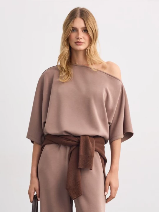 Foto del prodotto Mohito - Blusa con scollo asimmetrico - beige