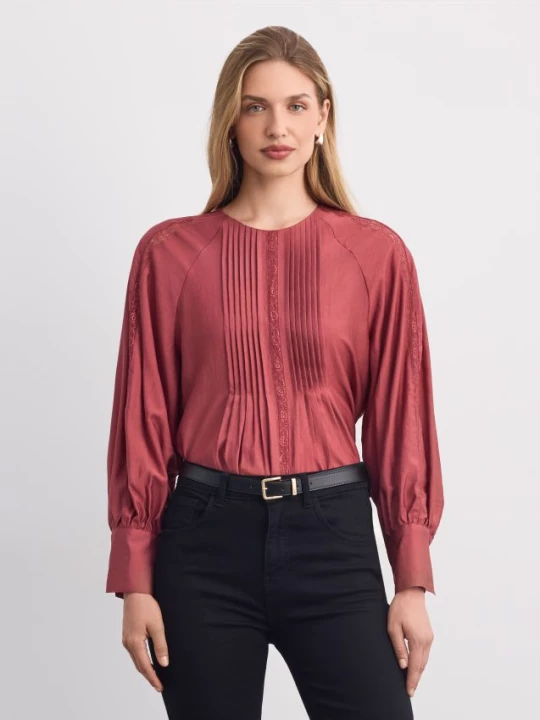 Foto del prodotto Mohito - Blusa con sovrapposizione sul davanti - malva