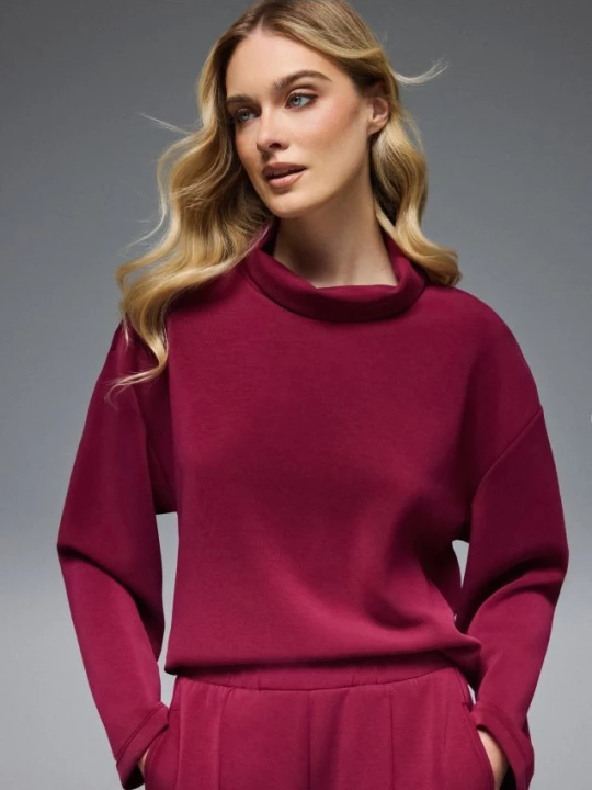 Foto del prodotto Mohito - Blusa in jersey con colletto rigido - mogano