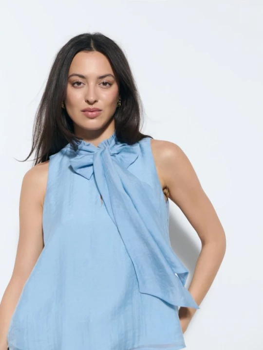 Foto del prodotto Mohito - Blusa in misto lyocell - azzurro