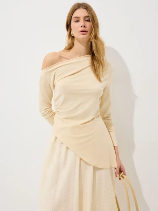 Foto del prodotto Mohito - Blusa in misto lyocell - grano
