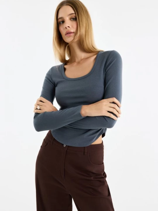 Foto del prodotto Mohito - Blusa in misto lyocell - grigio scuro