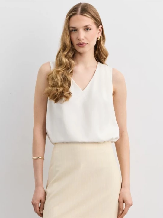 Foto del prodotto Mohito - Blusa in misto lyocell - panna