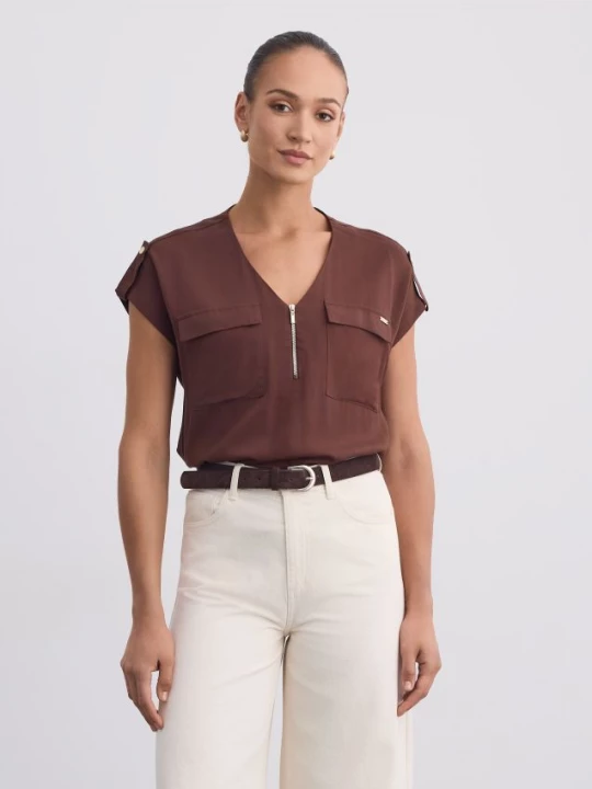 Foto del prodotto Mohito - Blusa in viscosa - marrone scuro