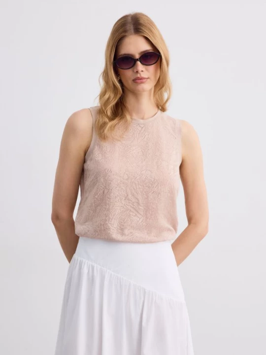 Foto del prodotto Mohito - Blusa leggera con pizzo - beige