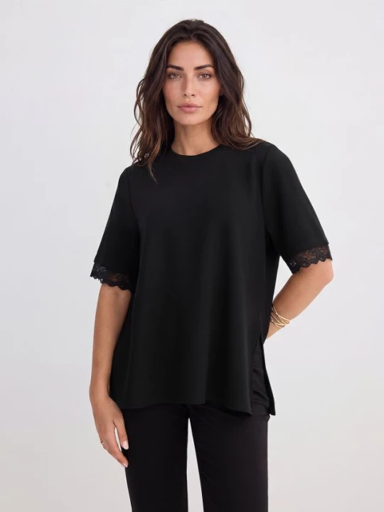 Foto del prodotto Mohito - Blusa leggera con pizzo - nero