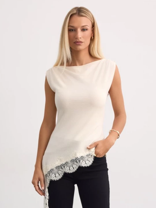 Foto del prodotto Mohito - Blusa leggera con pizzo - nude