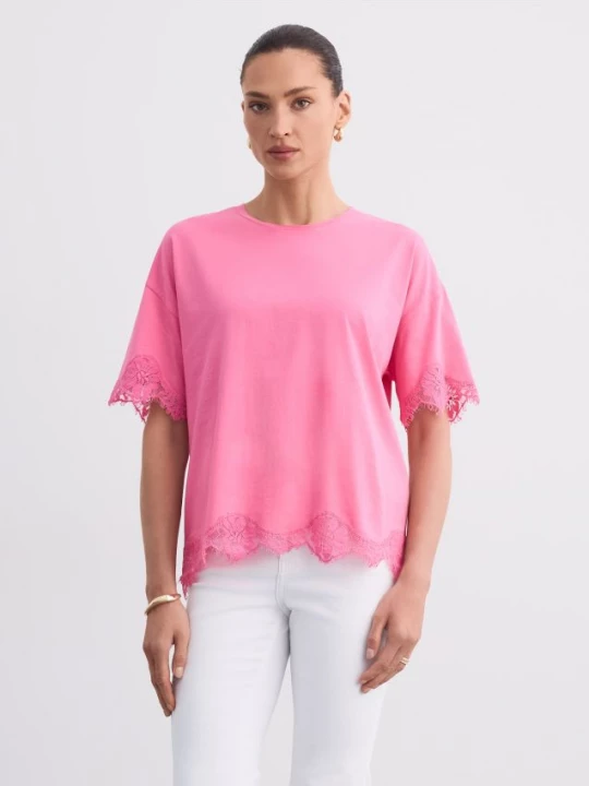 Foto del prodotto Mohito - Blusa leggera con pizzo - rosa shocking