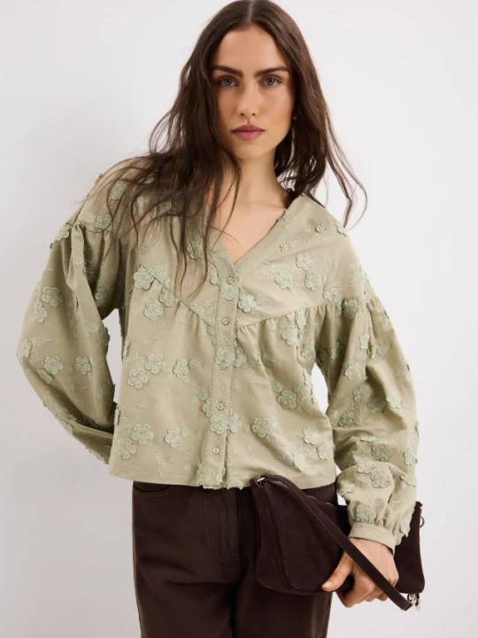 Foto del prodotto Mohito - Blusa ricamata - verde oliva chiaro