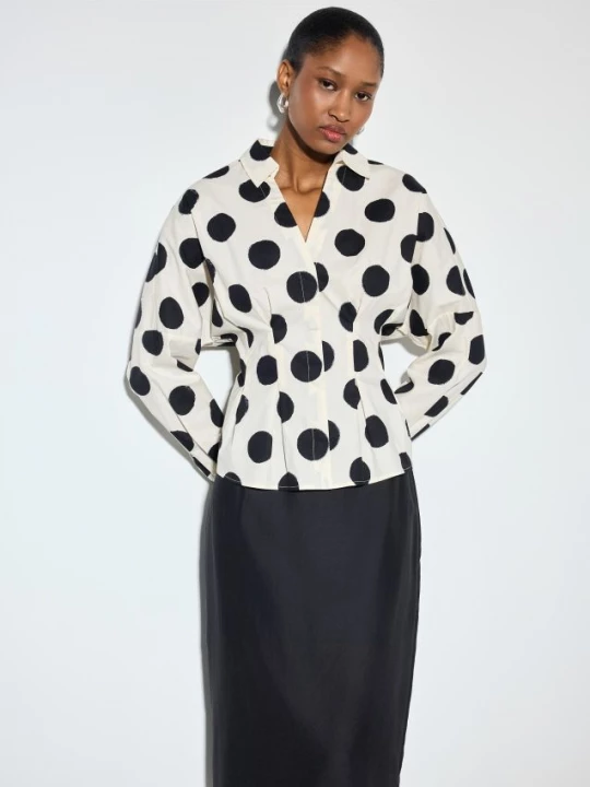 Foto del prodotto Mohito - Camicia a pois - panna