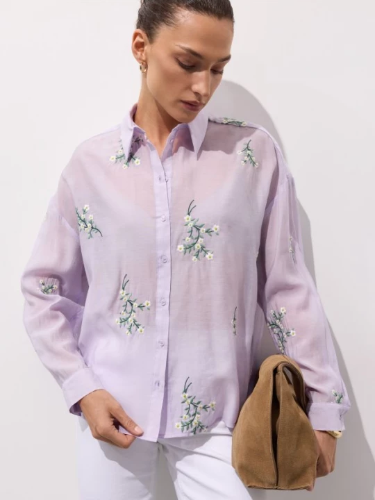Foto del prodotto Mohito - Camicia con dettagli ricamati - lavanda