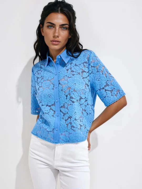 Foto del prodotto Mohito - Camicia con pizzo - azzurro