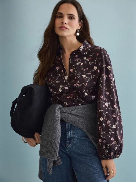 Foto del prodotto Mohito - Camicia floreale - marrone scuro