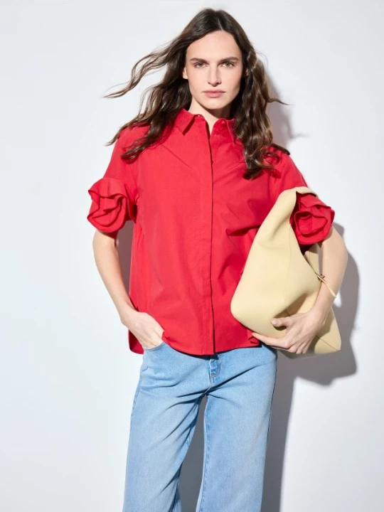 Foto del prodotto Mohito - Camicia in misto lyocell - rosso