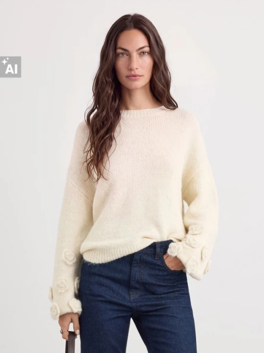 Foto del prodotto Mohito - Maglione con dettagli decorativi - panna