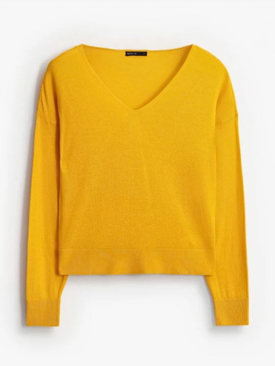 Foto del prodotto Mohito - Maglione con scollo a V - ambra