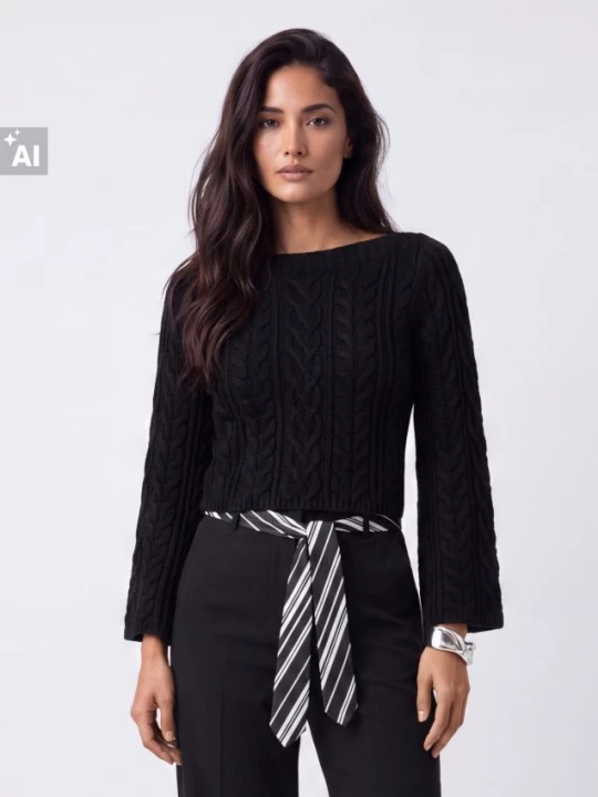 Foto del prodotto Mohito - Maglione con trama decorativa - nero