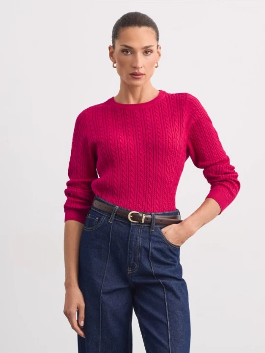Foto del prodotto Mohito - Maglione con trecce - fucsia