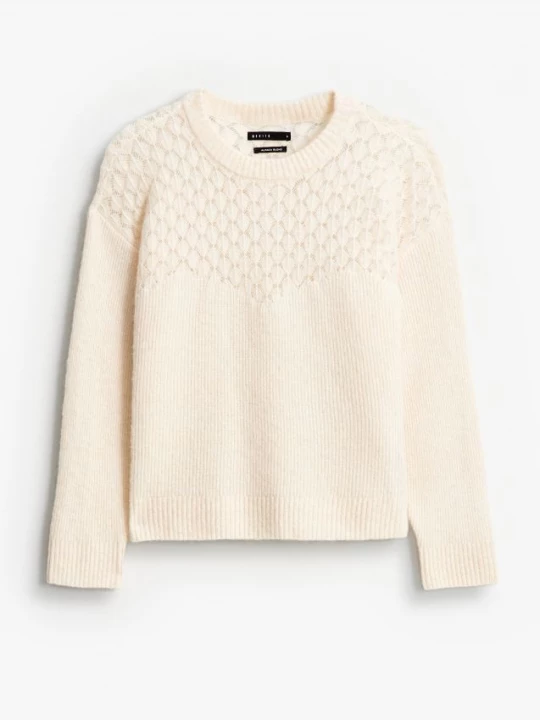 Foto del prodotto Mohito - Maglione in misto lana di alpaca - panna