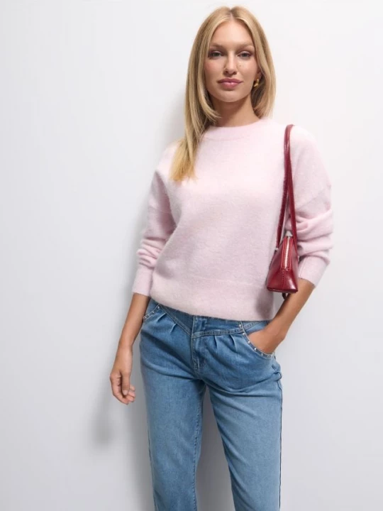 Foto del prodotto Mohito - Maglione in misto lana di alpaca - rosa pastello
