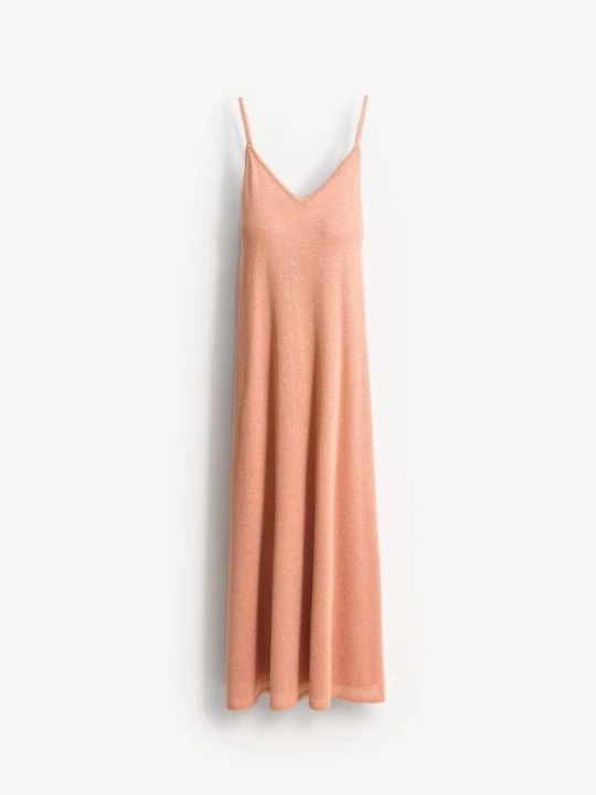 Foto del prodotto Mohito - Maxi abito con filato metallizzato - rosa cipria