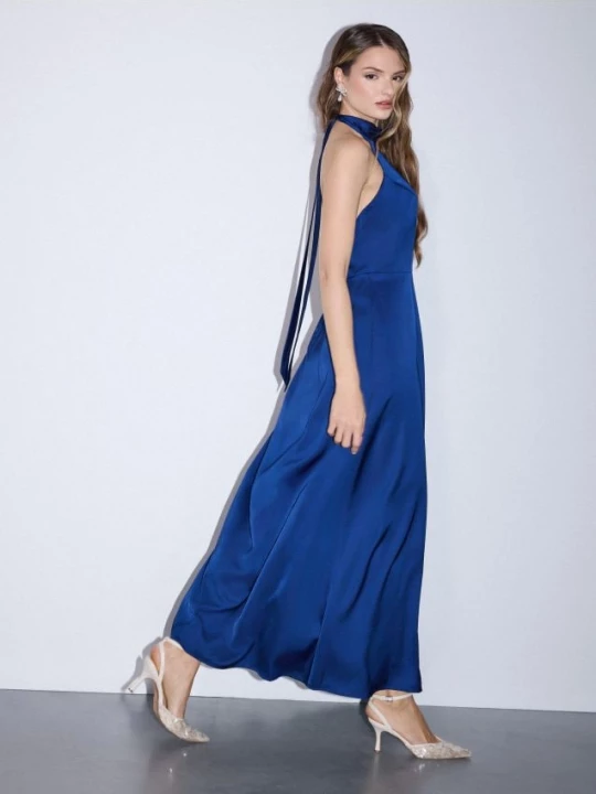 Foto del prodotto Mohito - Maxi abito con scollo all’americana - blu scuro