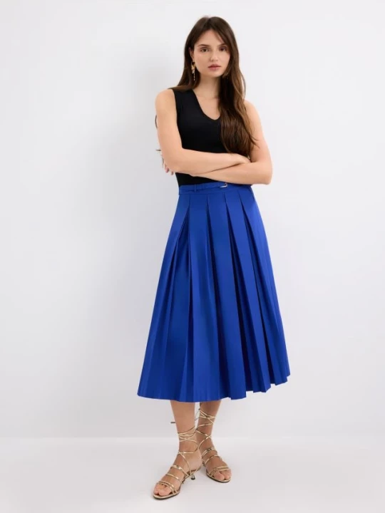Foto del prodotto Mohito - Midi skirt with belt - indaco