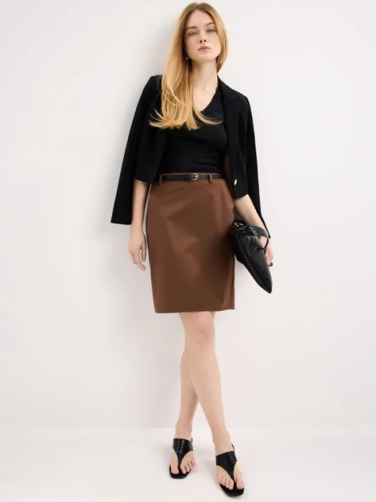Foto del prodotto Mohito - Midi skirt with belt - marrone