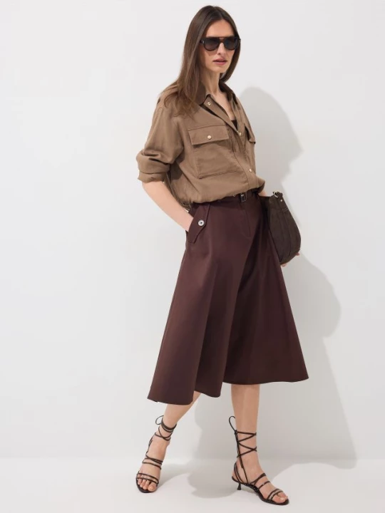 Foto del prodotto Mohito - Midi skirt with belt - marrone scuro