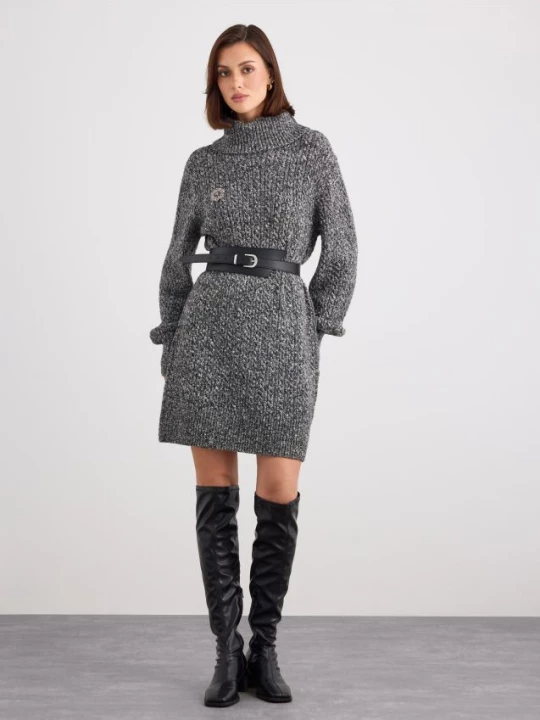 Foto del prodotto Mohito - Mini abito a maglione con dolcevita - nero
