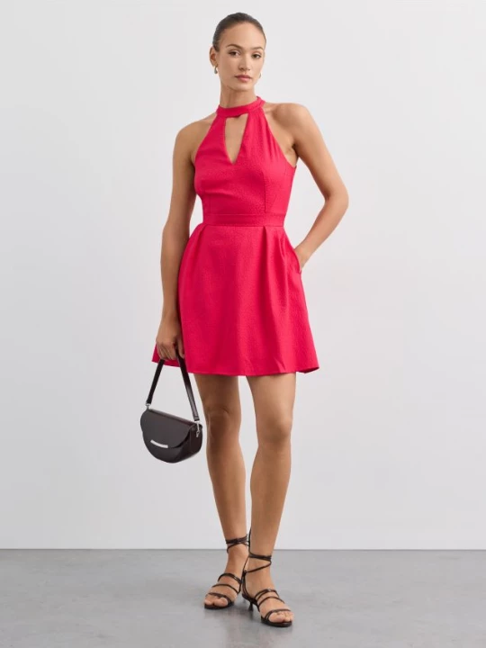 Foto del prodotto Mohito - Mini abito con scollo all'americana - fucsia