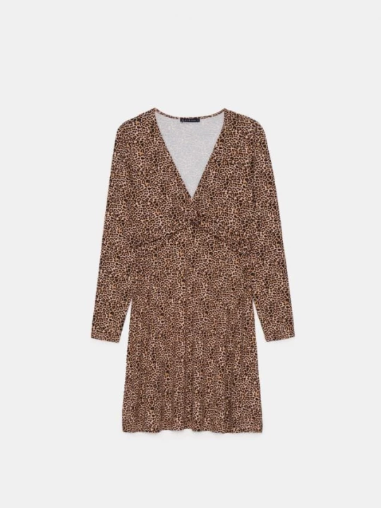 Foto del prodotto Mohito - Mini abito con stampa leopardata - beige