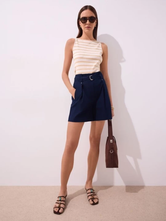 Foto del prodotto Mohito - Pantaloncini paperbag - steel blue