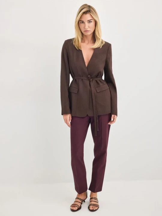 Foto del prodotto Mohito - Pantaloni a sigaretta con cintura - mogano