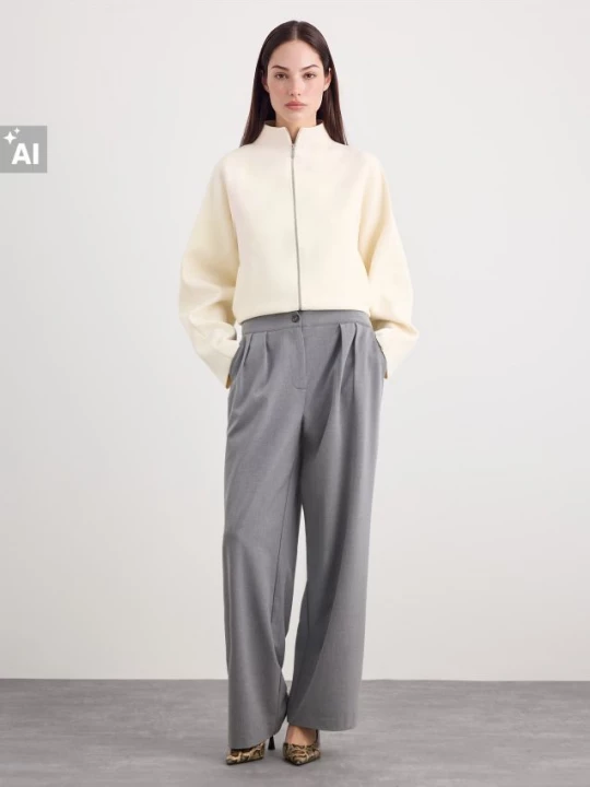 Foto del prodotto Mohito - Pantaloni a vita alta con gamba larga - grigio scuro