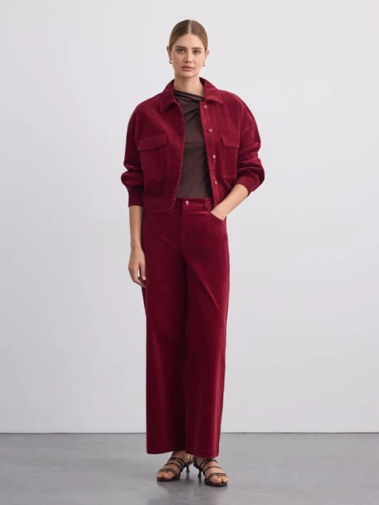 Foto del prodotto Mohito - Pantaloni a vita alta con gamba larga - maroon