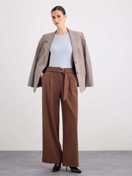 Foto del prodotto Mohito - Pantaloni a vita alta con gamba larga - marrone