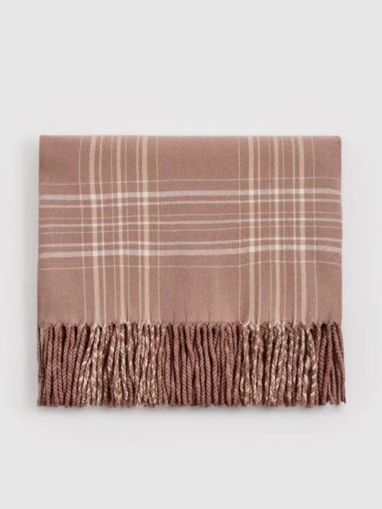 Foto del prodotto Mohito - Sciarpa a quadri con frange - beige