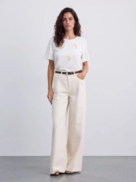 Foto del prodotto Mohito - T-shirt con applique - panna