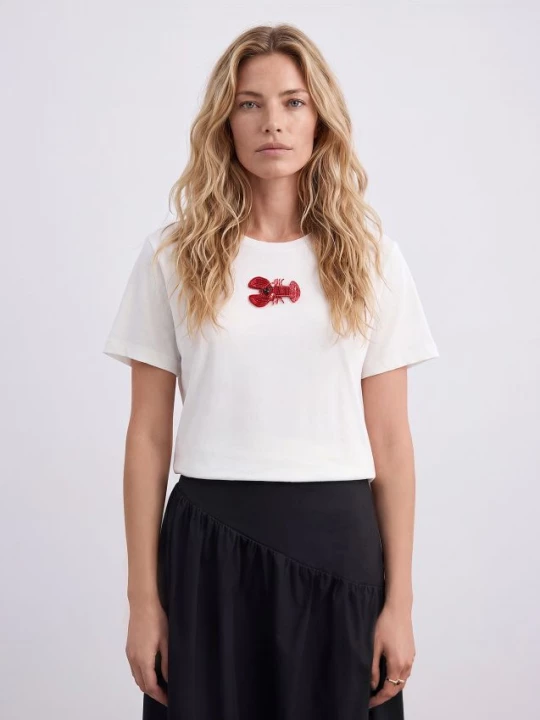 Foto del prodotto Mohito - T-shirt con applique - panna