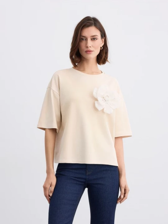 Foto del prodotto Mohito - T-shirt con elemento decorativo - nude