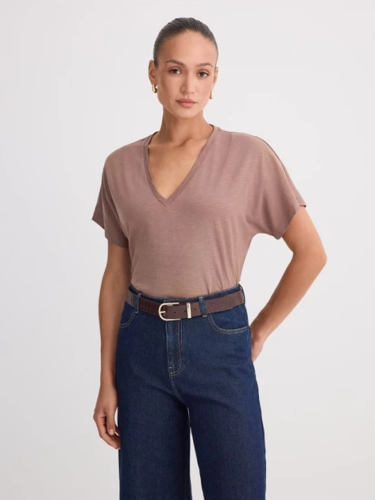 Foto del prodotto Mohito - T-shirt con scollo a V - beige