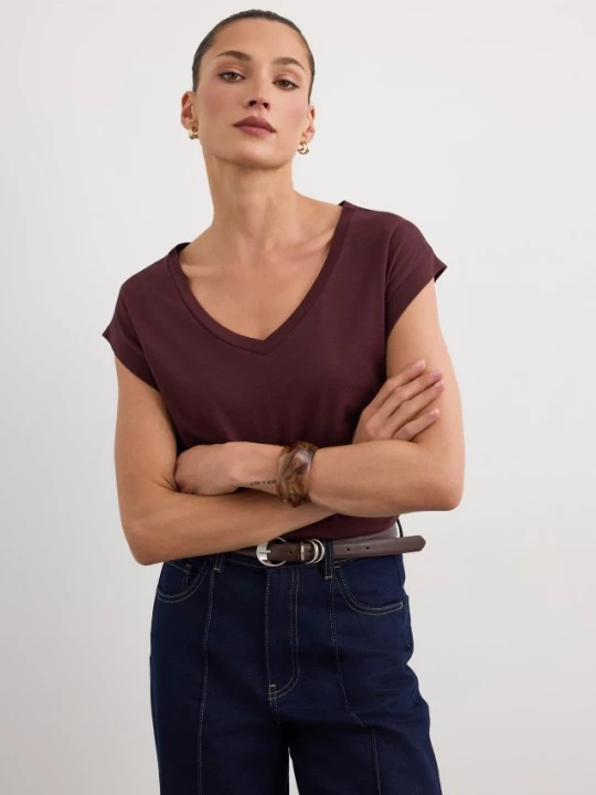 Foto del prodotto Mohito - T-shirt con scollo a V - mogano