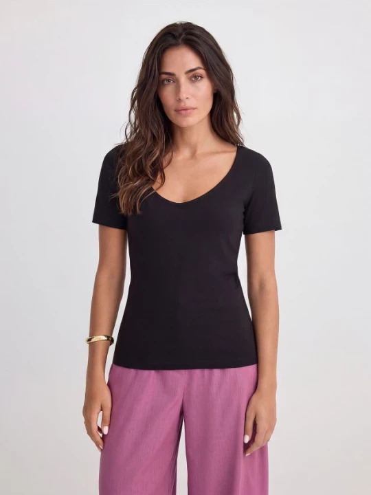 Foto del prodotto Mohito - T-shirt con scollo a V - nero