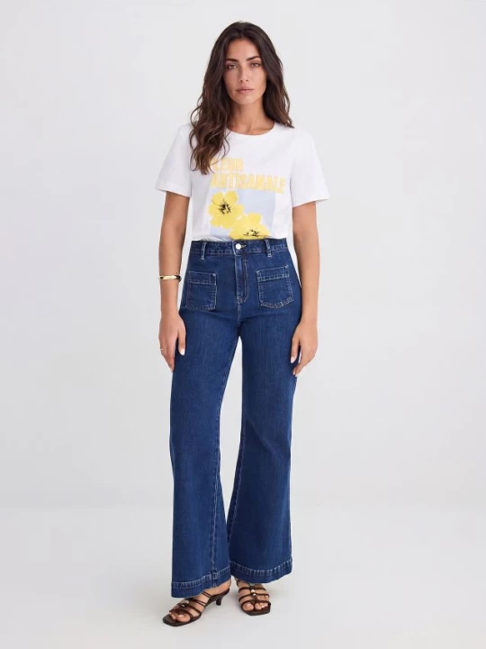 Foto del prodotto Mohito - T-shirt in cotone con stampa - panna